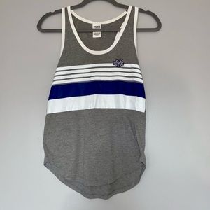 PINK Victoria’s Secret gray racer-back tank top
